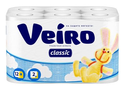 Бумага туалетная  2-х сл. VEIRO классик сп...